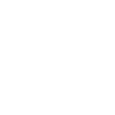 Forest Floor Creatives mushroom logo, white line drawn with a circle surrounding it